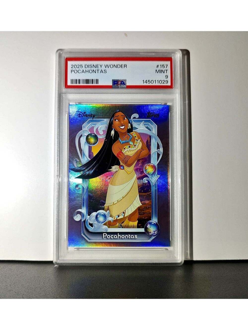 Pocahontas 2025 Topps Disney Cartoon Princess #157 Card Pocahontas PSA 9